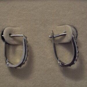 14K  White Gold Earrings - Brand unknown.